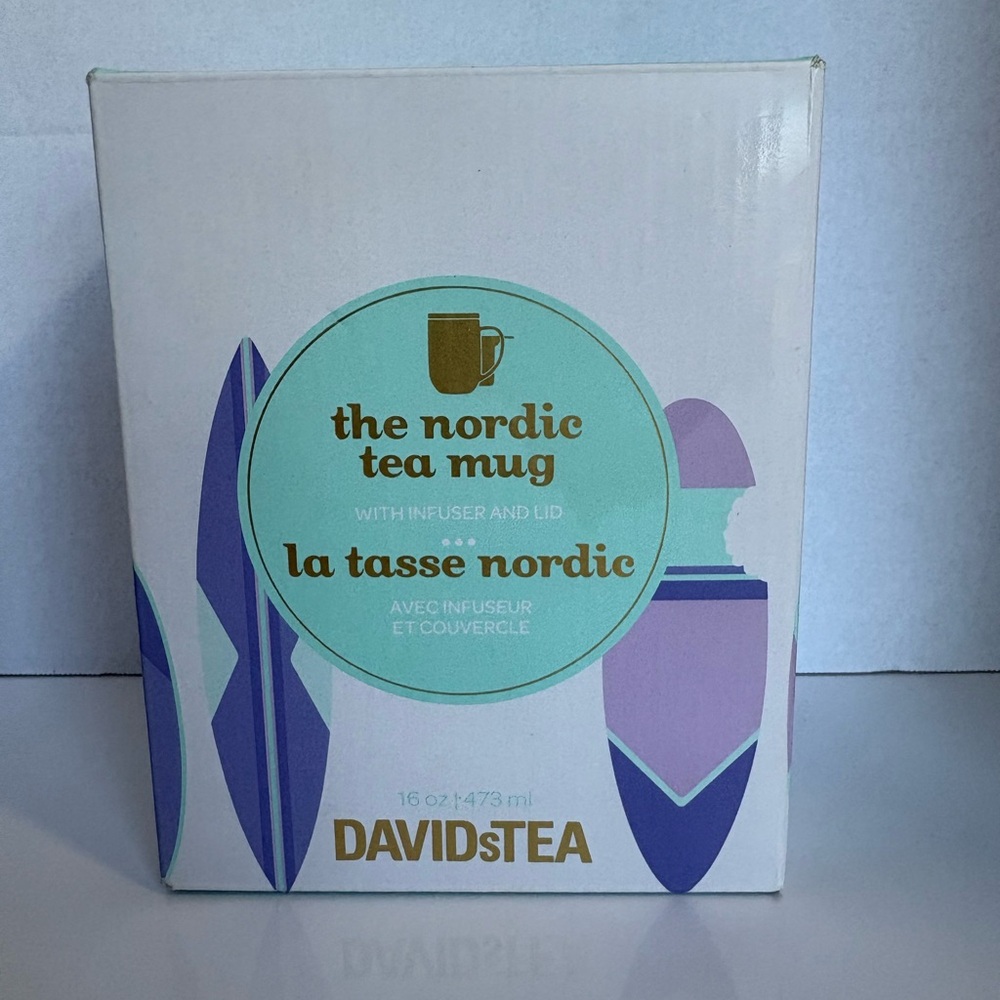DAVIDsTEA Nordic Mug – Surfboard Design with Infuser & Lid (16 oz / 473 ml)